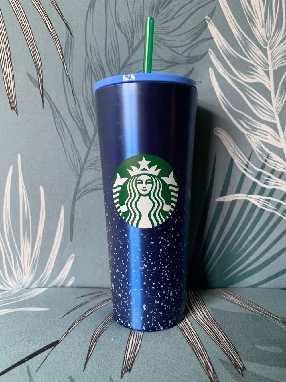 NEW Starbucks 2020 Blue Double Walled Stainless Steel Tumbler Cold Travel Cup 24
